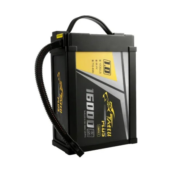 Tattu Pro 16000mAh 45.6V 25C 12S1P HV Lipo Smart Battery Pack With AS150U-F Plug